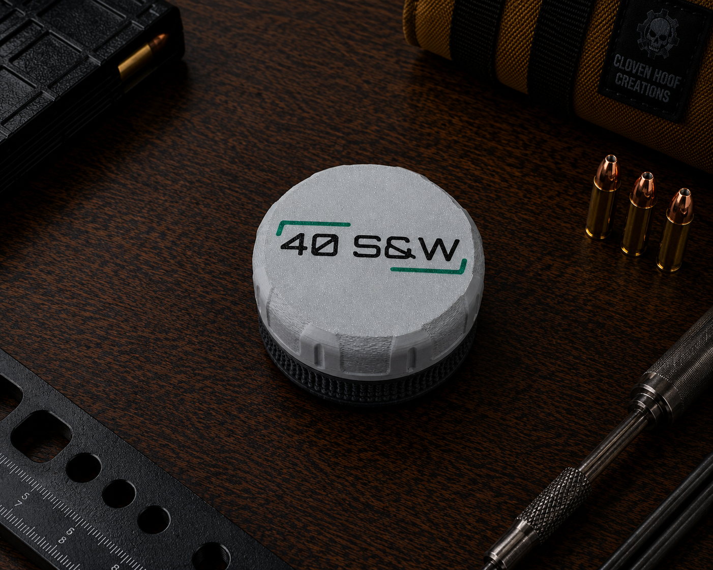 40S&W Pocket Puck Ammunition Holder – Holds 20 Rounds