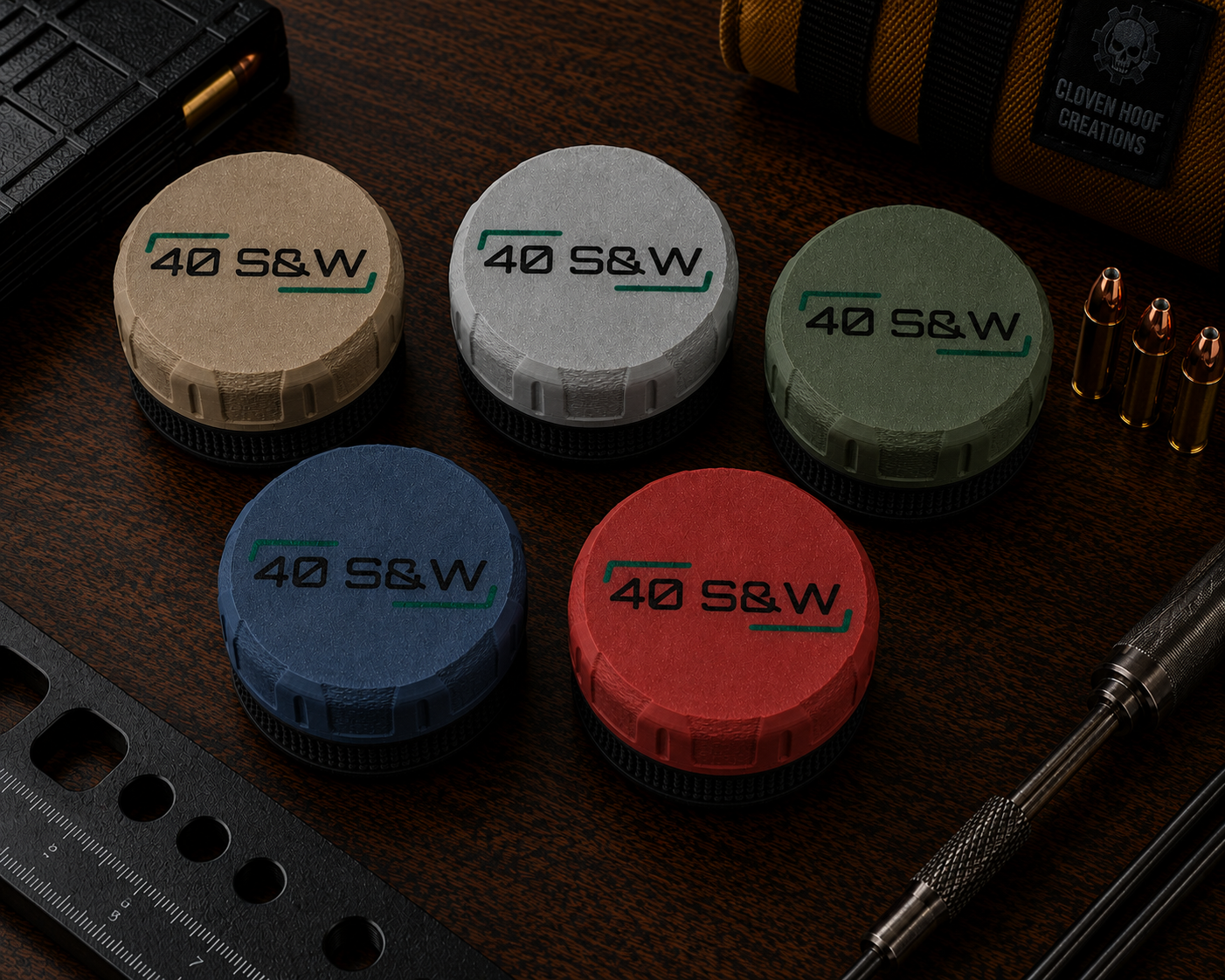 40S&W Pocket Puck Ammunition Holder – Holds 20 Rounds