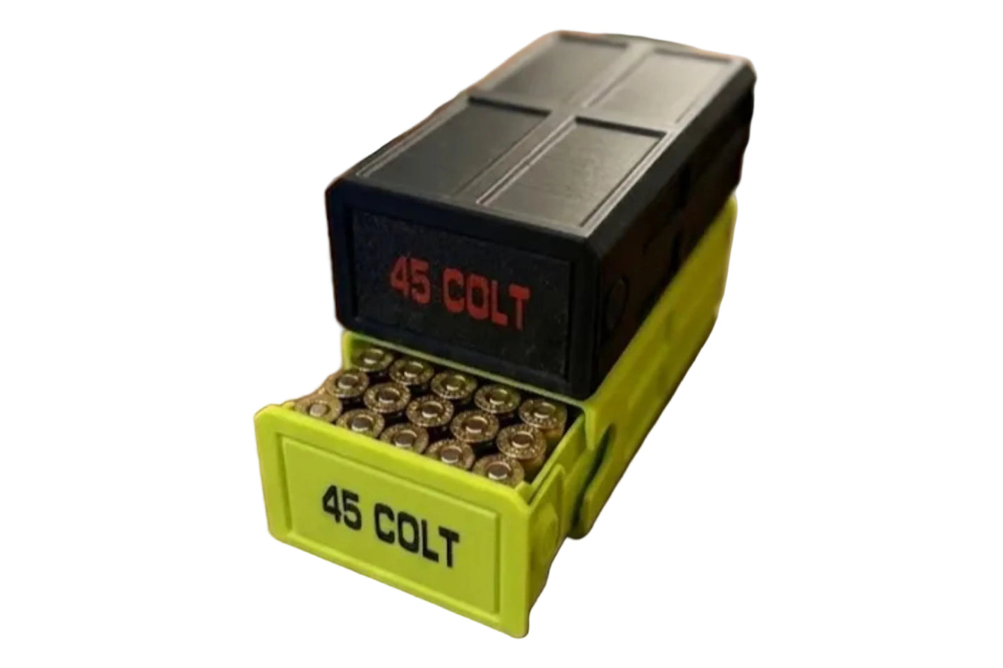 45 Colt 50-Round Stackable Ammo Case with Sliding Tray | 3D Printed Ammunition Storage