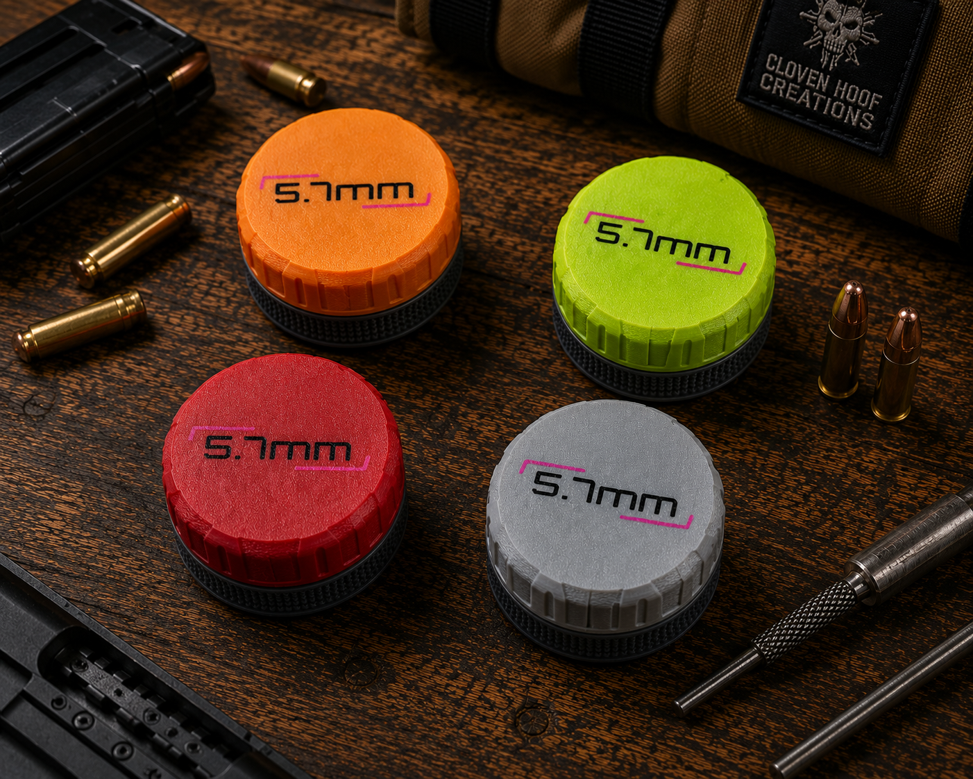 5.7MM Pocket Puck Ammunition Holder – Holds 31 Rounds