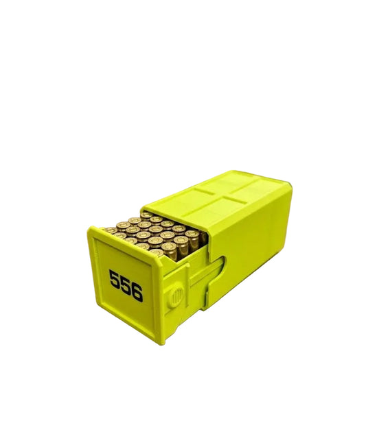 223/5.56 Stackable Sliding Tray Ammo Container 50 Rounds Compact Dual Locking Mechanism EDC Range Day 3D Printed Secure Closure