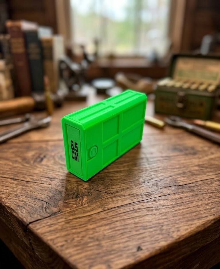 6.5 Creedmoor Stackable Sliding Tray Ammo Container 20 Rounds Compact Dual Locking Mechanism EDC Range Day 3D Printed Secure Closure