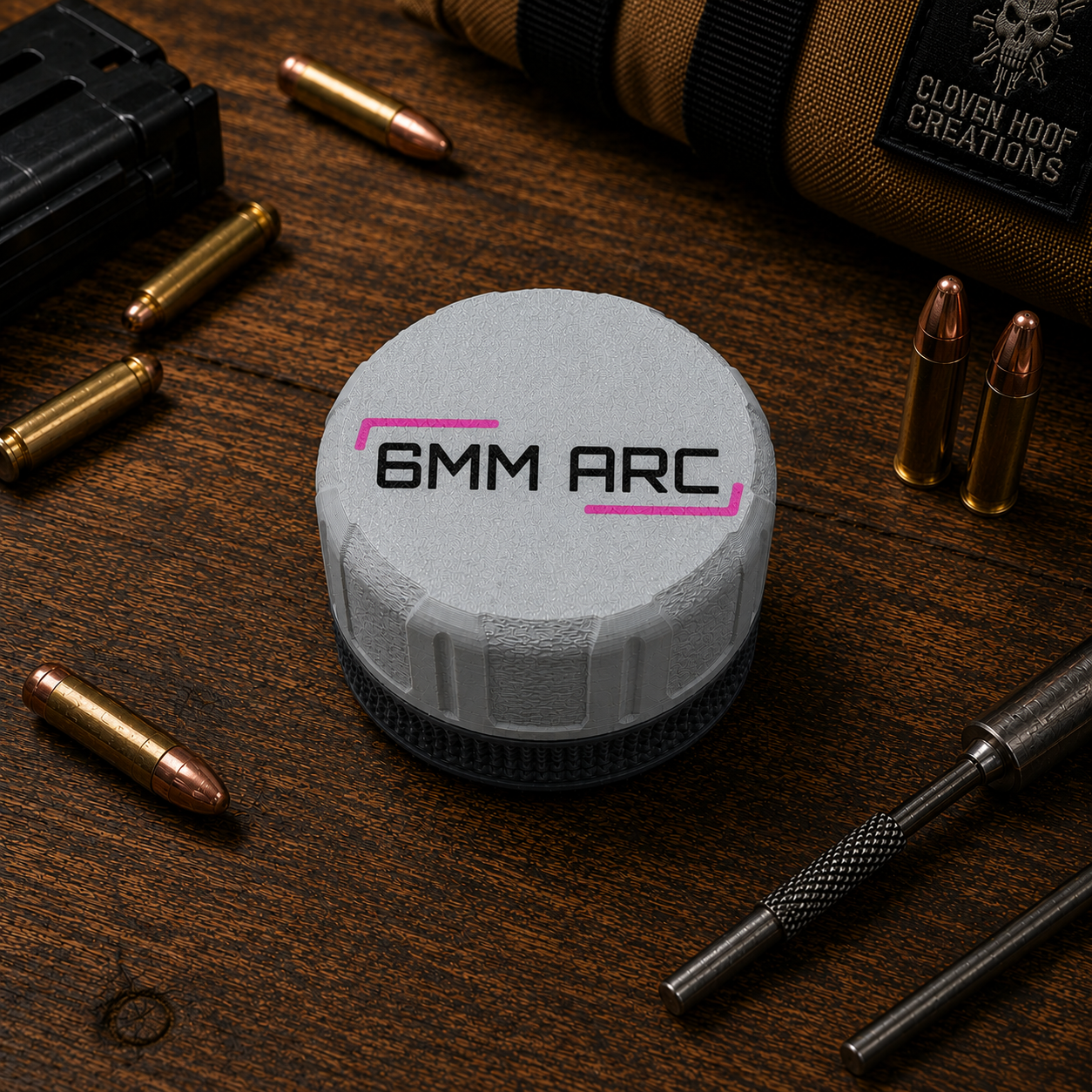 6MM ARC Pocket Puck Ammunition Holder – Holds 16 Rounds