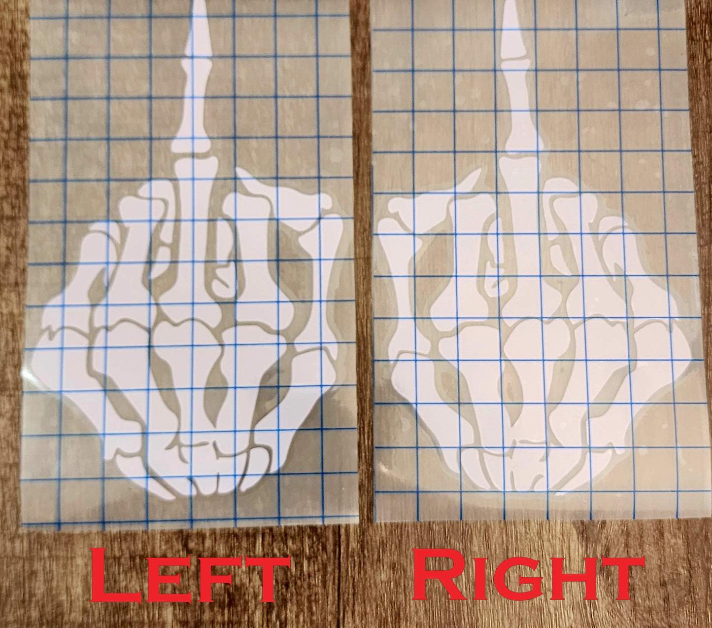 Skeleton Hand Middle Finger Vinyl Window Decal Flipping The Bird F Off