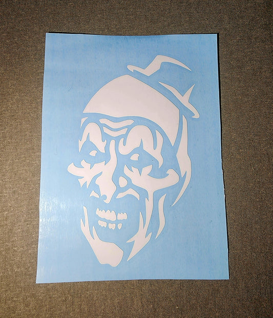 Art The Clown Vinyl Window Decal Terrifier Terrifier 2 Slasher Clown Demon Clown